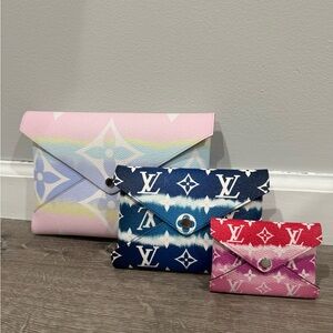 Louis Vuitton Pastel and Bold Clutch Trio
